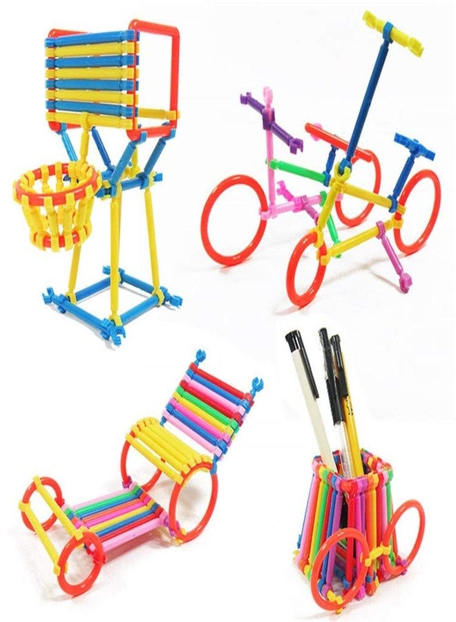 Quasar Connection Pipe Building Block Toy for Kids | Assembly Colorful Educational Blocks | Interlocking Educational Toy Kids Return Gift |(Small Pack) - Multicolor - Image 3